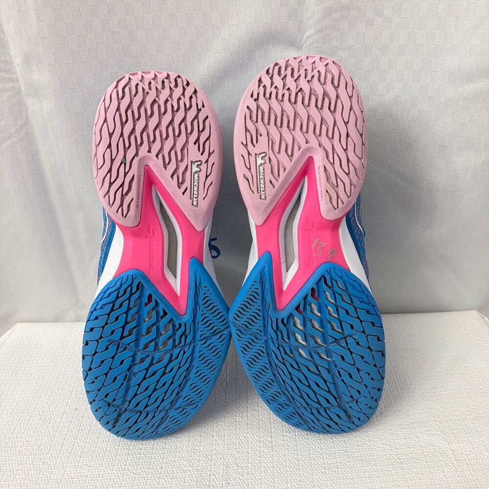 Babolat Shoes Womens Size 7.5 Jet Mach 3 All Court Tennis Pickleball Blue Pink - Picture 9 of 9
